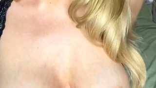 MILF blonde live toys webcam show in shower